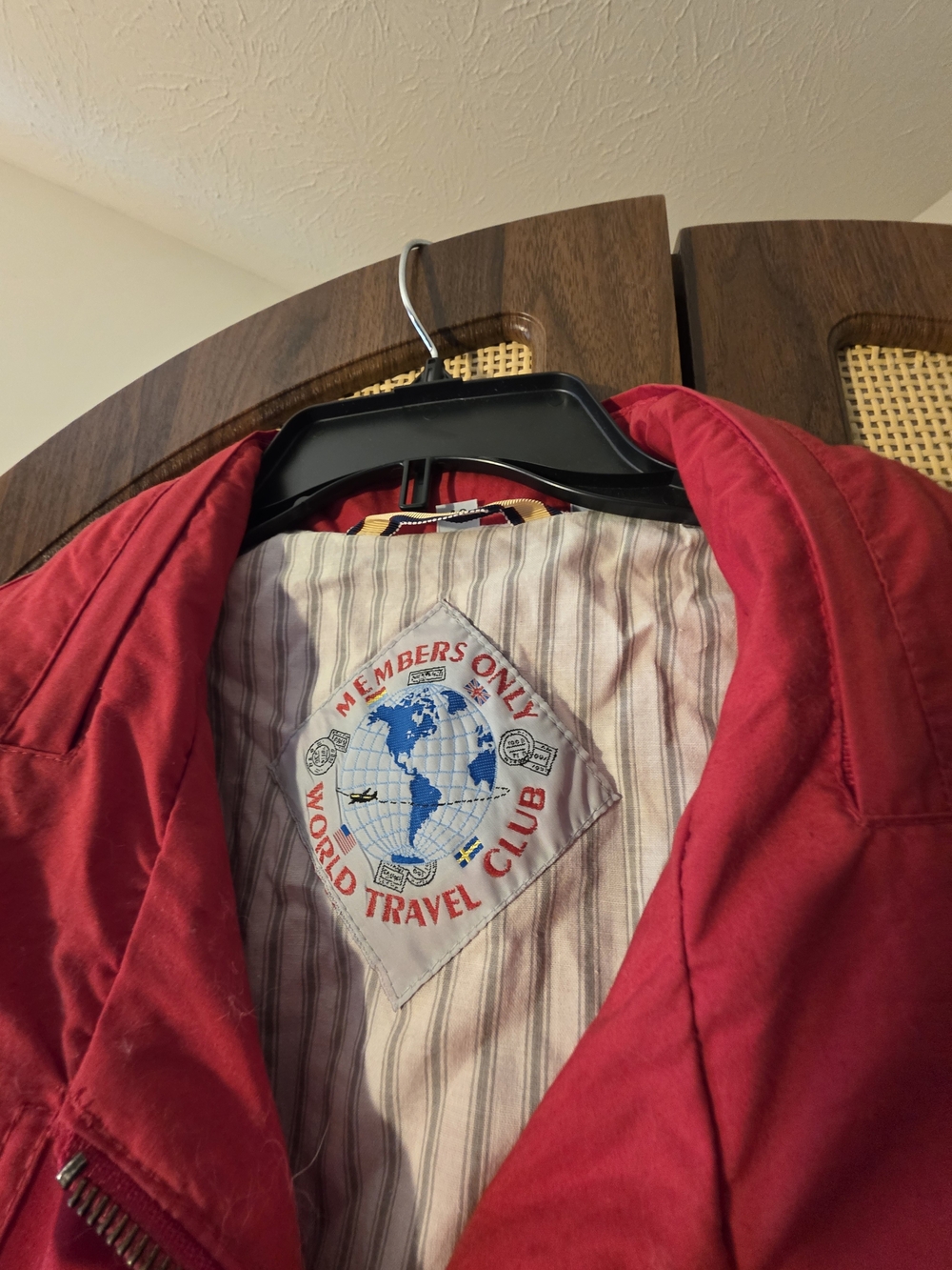 Members Only Red Bomber Racer Jacket - Picture 2 of 5